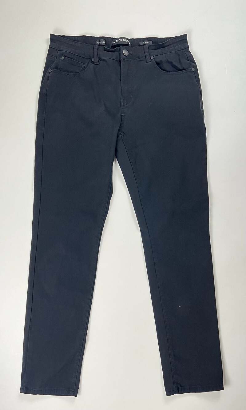 Nick Danger Men's Slim Fit 5-Pocket Stretch Pants Black